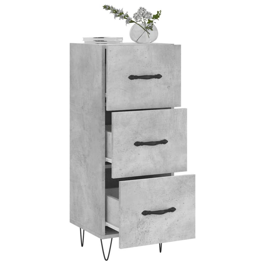 vidaXL Servantă, gri beton, 34,5x34x90 cm, lemn compozit vidaXL Servantă, gri beton, 34,5x34x90 cm, lemn compozit