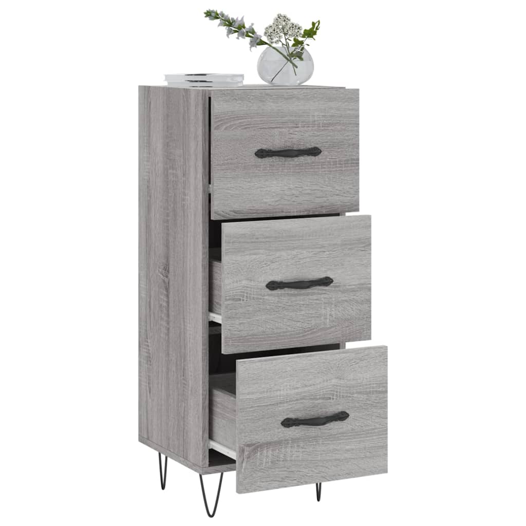 vidaXL Servantă, gri sonoma, 34,5x34x90 cm, lemn compozit vidaXL Servantă, gri sonoma, 34,5x34x90 cm, lemn compozit