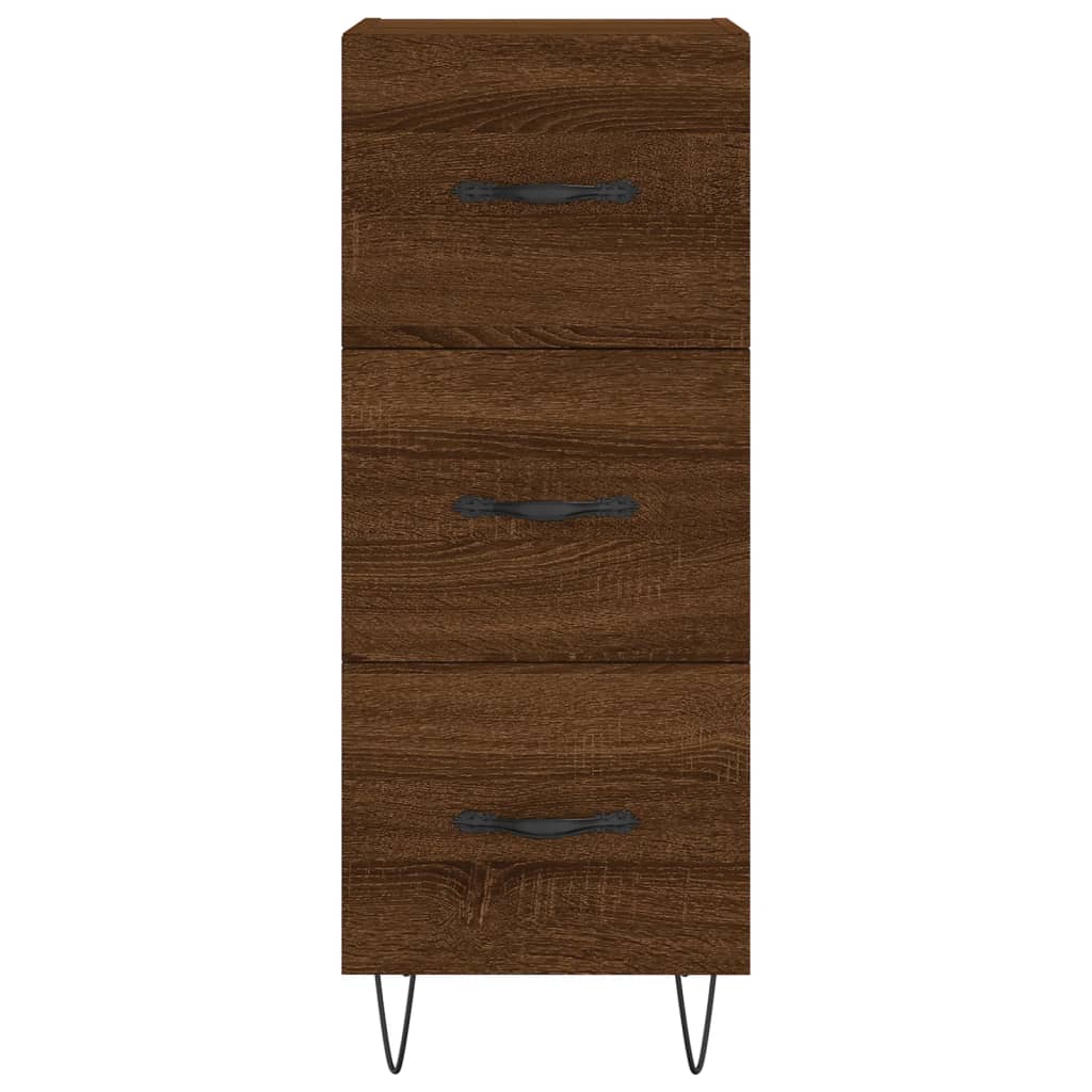 vidaXL Servantă, stejar maro, 34,5x34x90 cm, lemn compozit