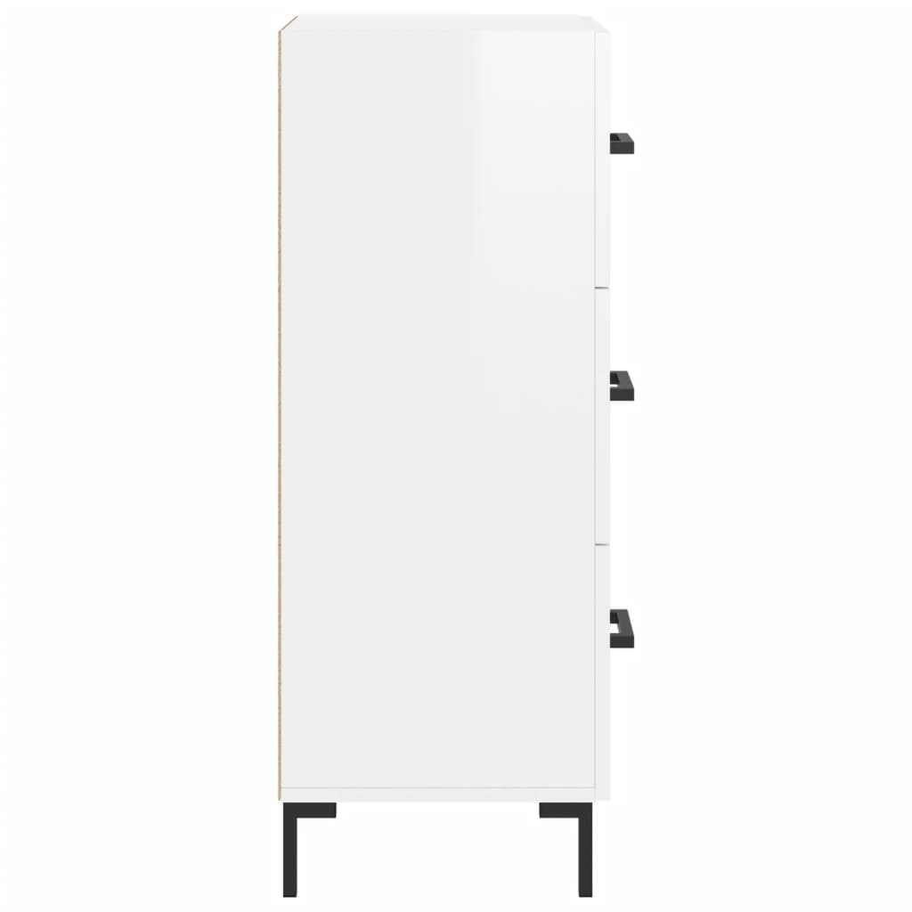 vidaXL Servantă, alb extralucios, 34,5x34x90 cm, lemn compozit vidaXL Servantă, alb extralucios, 34,5x34x90 cm, lemn compozit