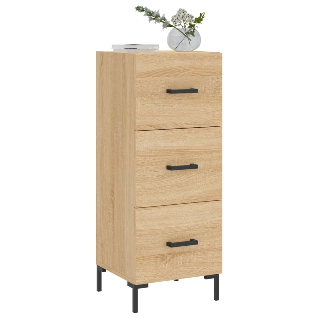 vidaXL Servantă, stejar sonoma, 34,5x34x90 cm, lemn compozit