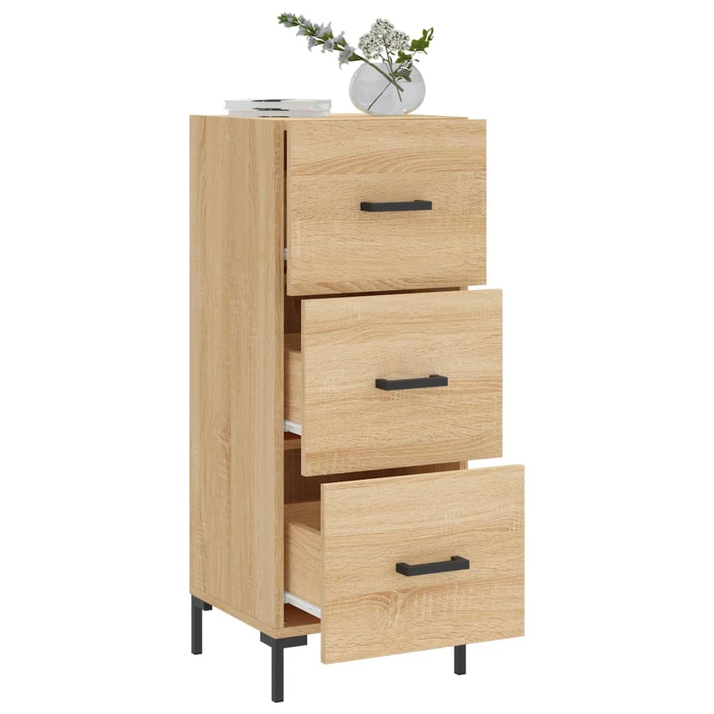 vidaXL Servantă, stejar sonoma, 34,5x34x90 cm, lemn compozit