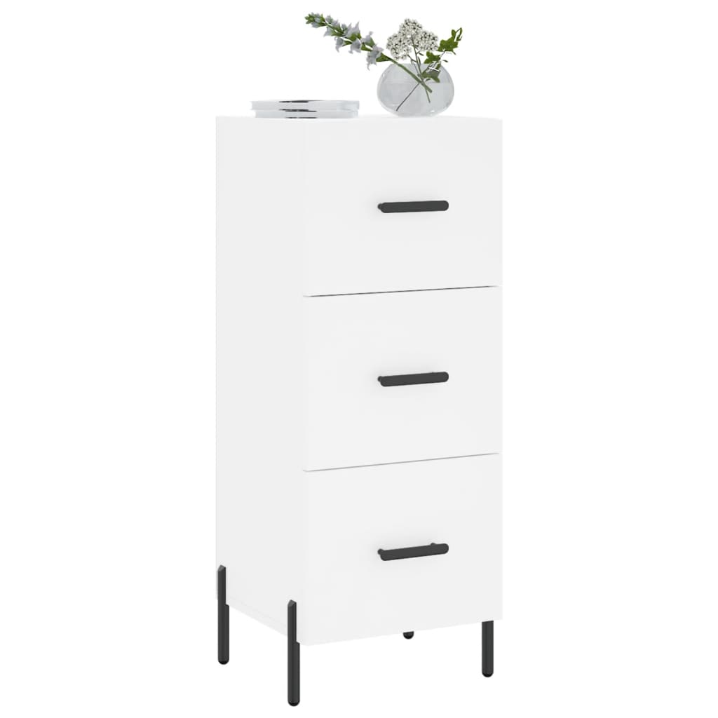 vidaXL Servantă, alb, 34,5x34x90 cm, lemn compozit vidaXL Servantă, alb, 34,5x34x90 cm, lemn compozit