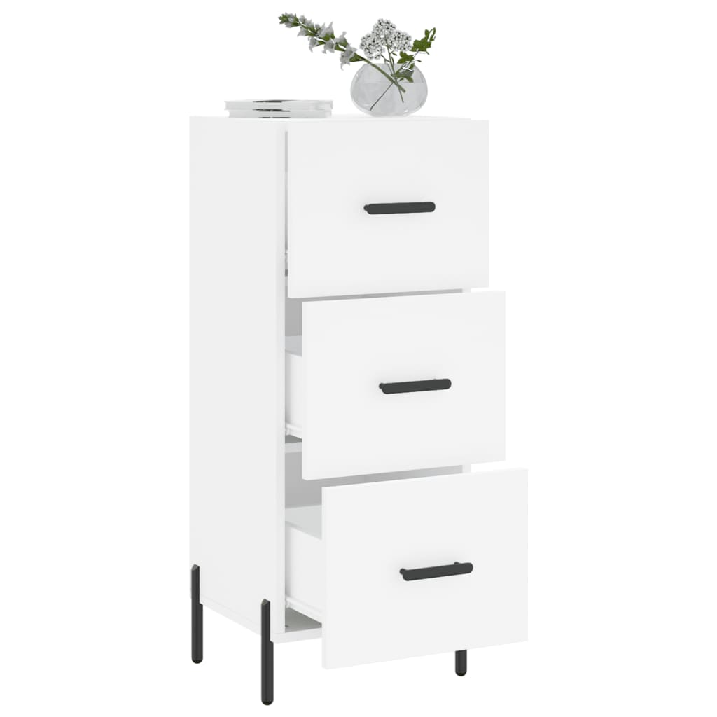 vidaXL Servantă, alb, 34,5x34x90 cm, lemn compozit vidaXL Servantă, alb, 34,5x34x90 cm, lemn compozit