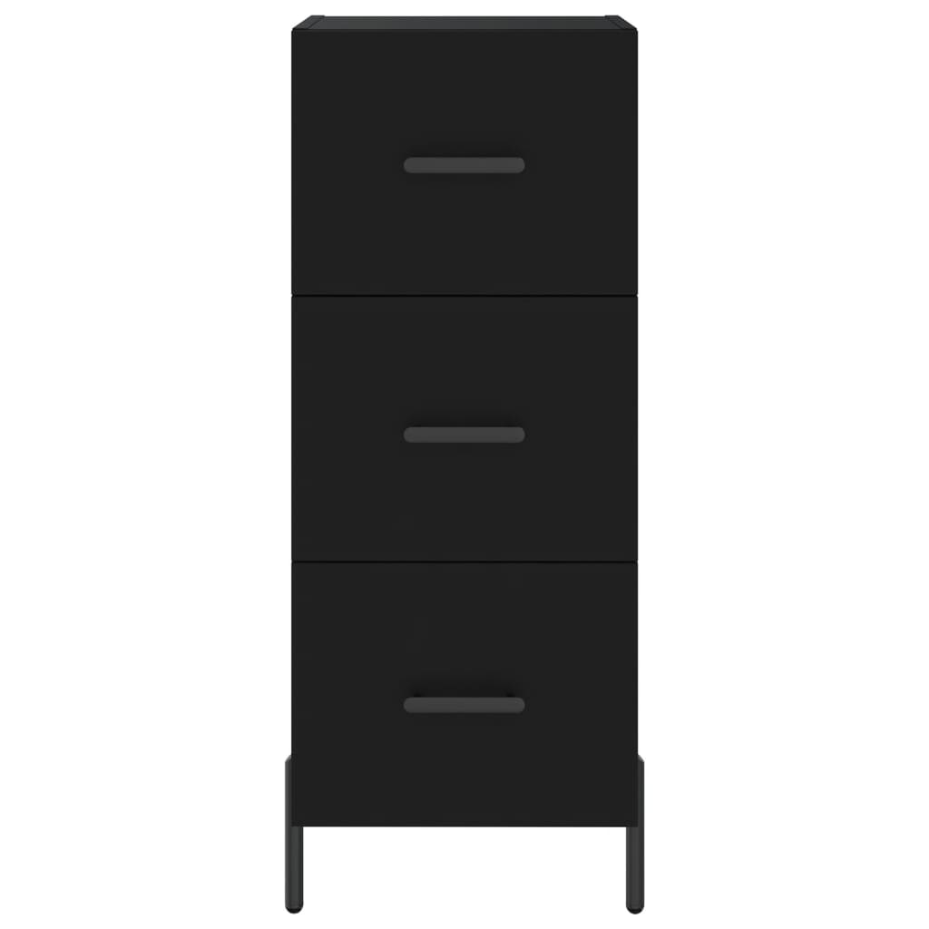 vidaXL Servantă, negru, 34,5x34x90 cm, lemn compozit vidaXL Servantă, negru, 34,5x34x90 cm, lemn compozit