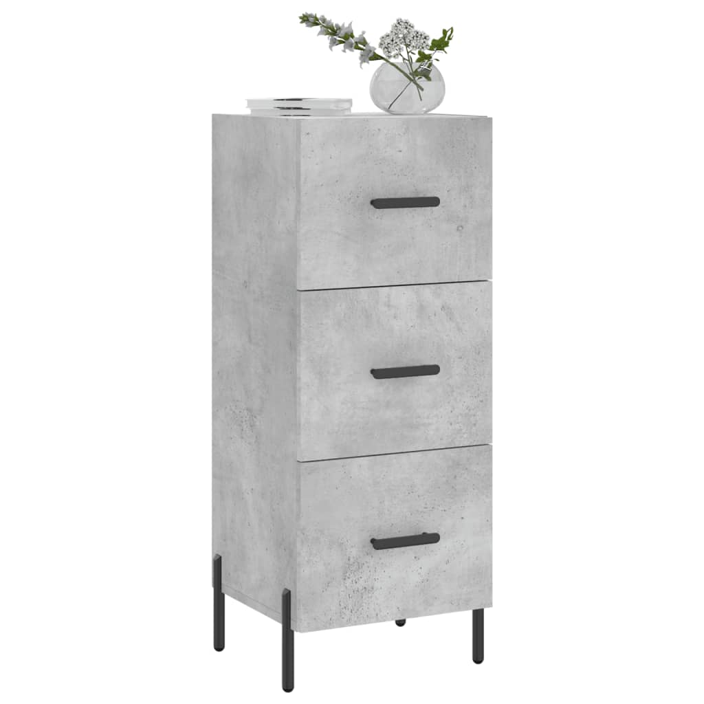 vidaXL Servantă, gri beton, 34,5x34x90 cm, lemn compozit