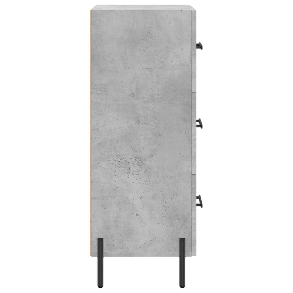 vidaXL Servantă, gri beton, 34,5x34x90 cm, lemn compozit
