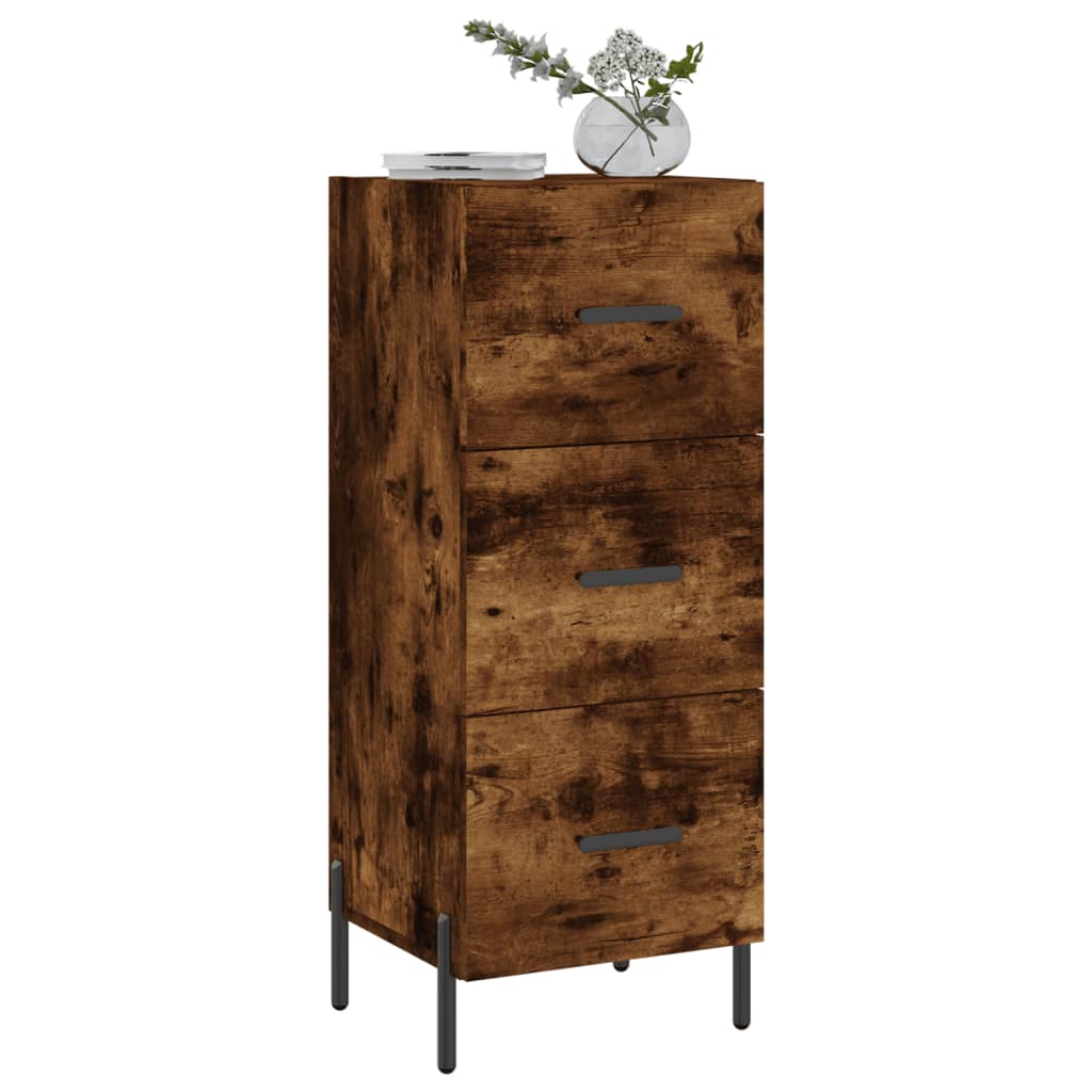 vidaXL Servantă, stejar fumuriu, 34,5x34x90 cm, lemn compozit vidaXL Servantă, stejar fumuriu, 34,5x34x90 cm, lemn compozit