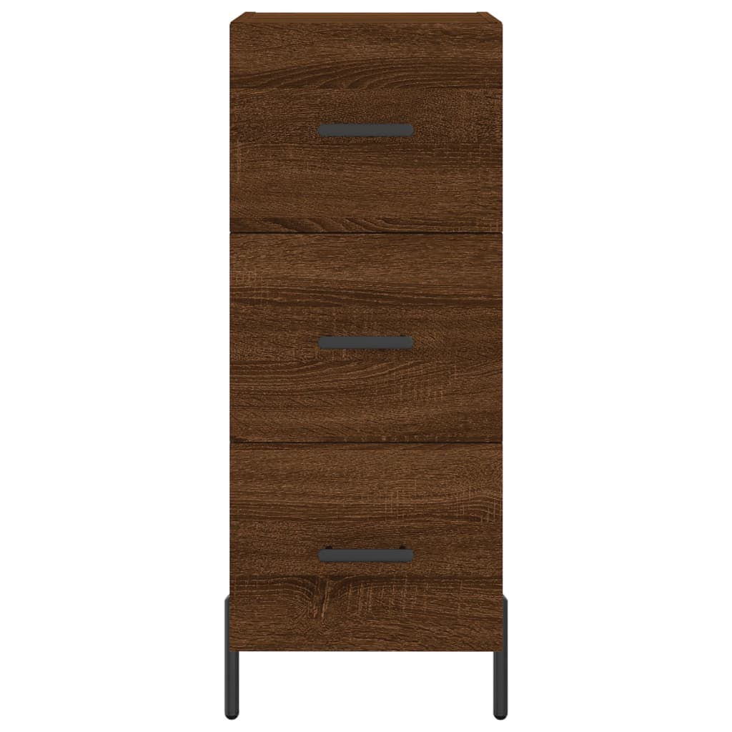 vidaXL Servantă, stejar maro, 34,5x34x90 cm, lemn compozit