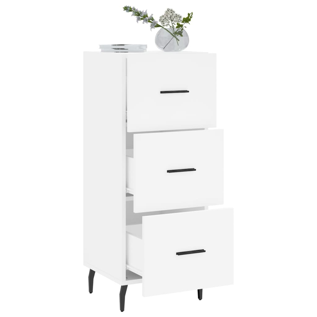 vidaXL Servantă, alb, 34,5x34x90 cm, lemn compozit vidaXL Servantă, alb, 34,5x34x90 cm, lemn compozit