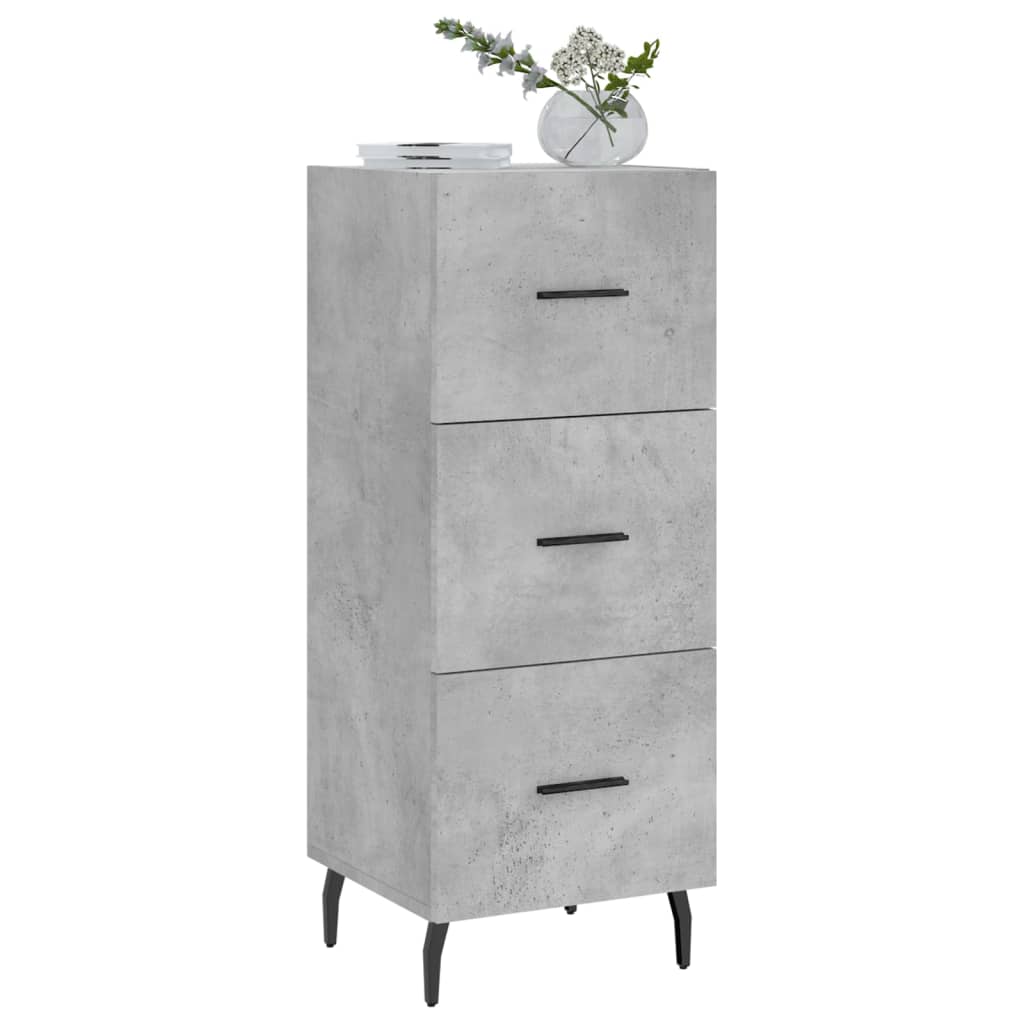 vidaXL Servantă, gri beton, 34,5x34x90 cm, lemn compozit
