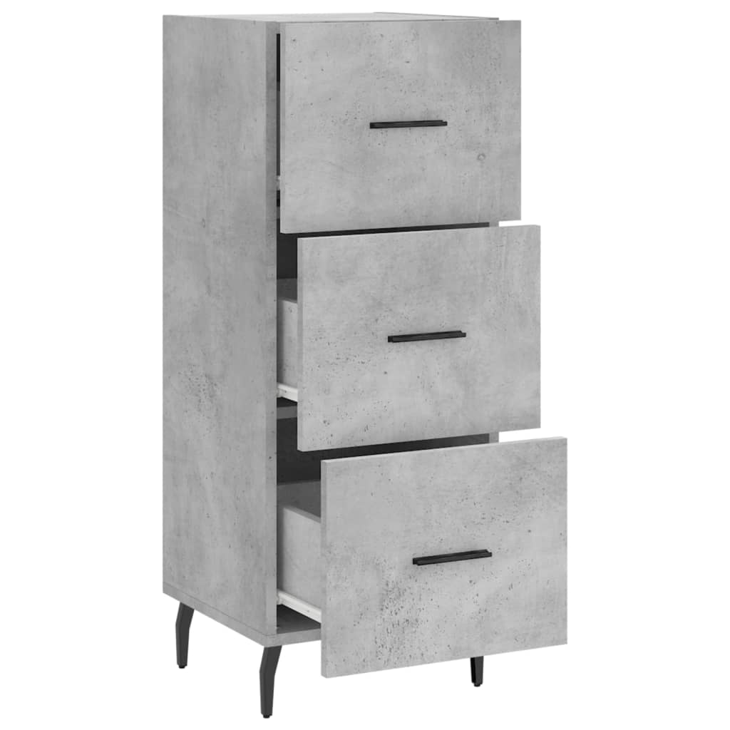 vidaXL Servantă, gri beton, 34,5x34x90 cm, lemn compozit