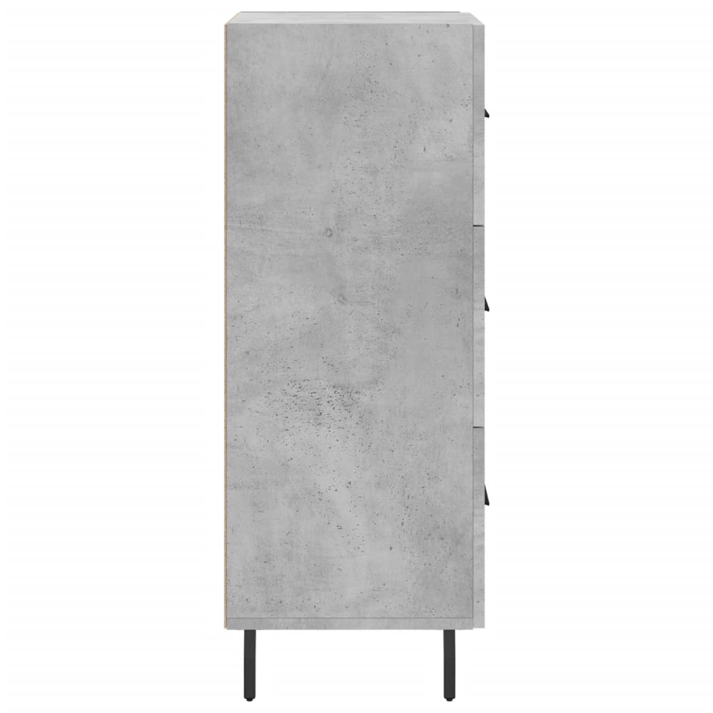 vidaXL Servantă, gri beton, 34,5x34x90 cm, lemn compozit