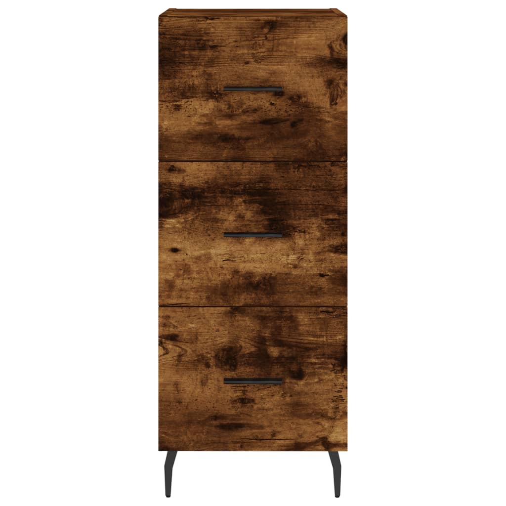vidaXL Servantă, stejar fumuriu, 34,5x34x90 cm, lemn compozit