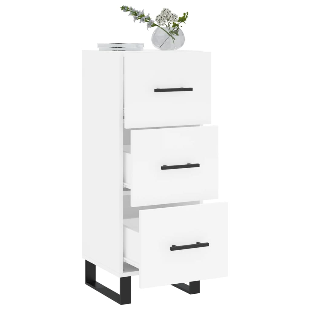 vidaXL Servantă, alb, 34,5x34x90 cm, lemn compozit vidaXL Servantă, alb, 34,5x34x90 cm, lemn compozit