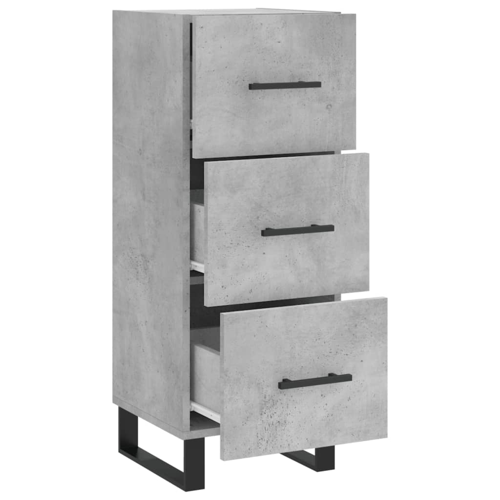 vidaXL Servantă, gri beton, 34,5x34x90 cm, lemn compozit