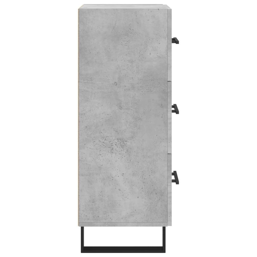 vidaXL Servantă, gri beton, 34,5x34x90 cm, lemn compozit