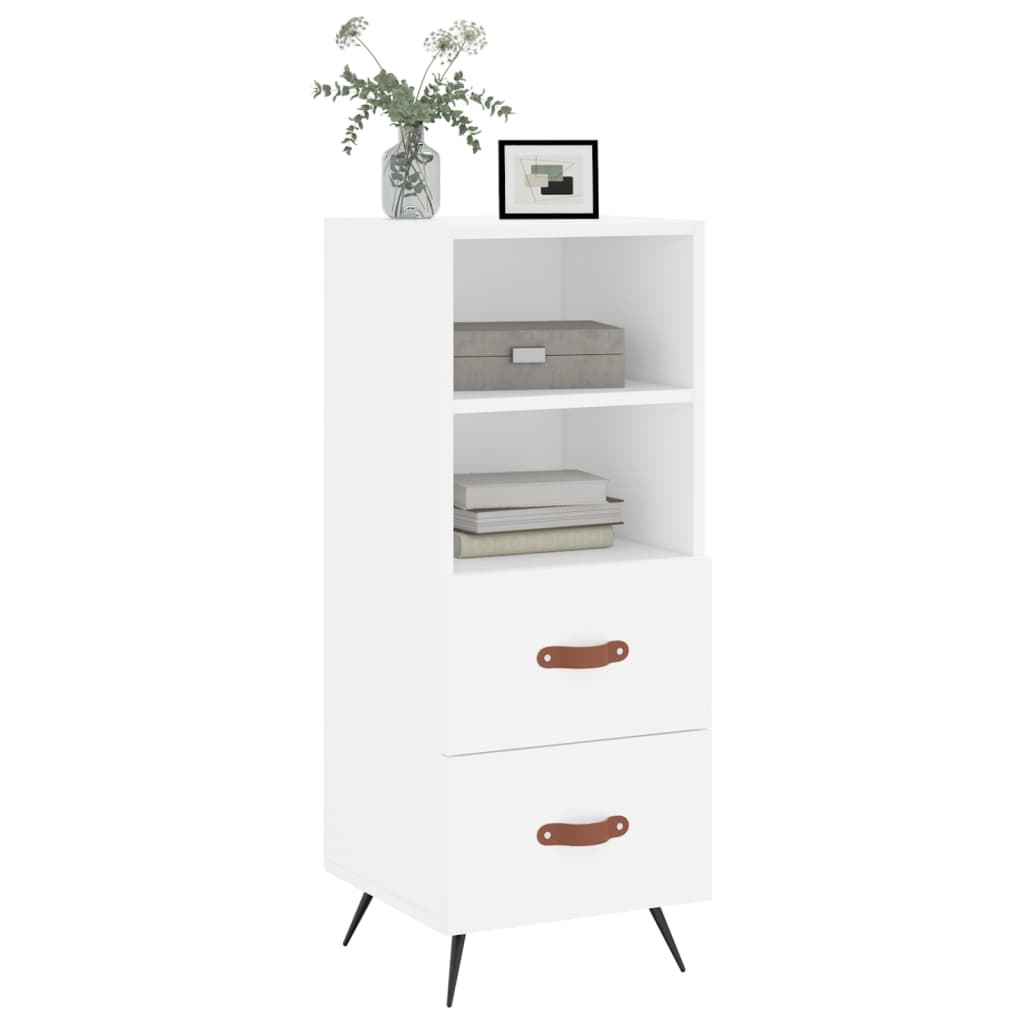 vidaXL Servantă, alb, 34,5x34x90 cm, lemn compozit vidaXL Servantă, alb, 34,5x34x90 cm, lemn compozit