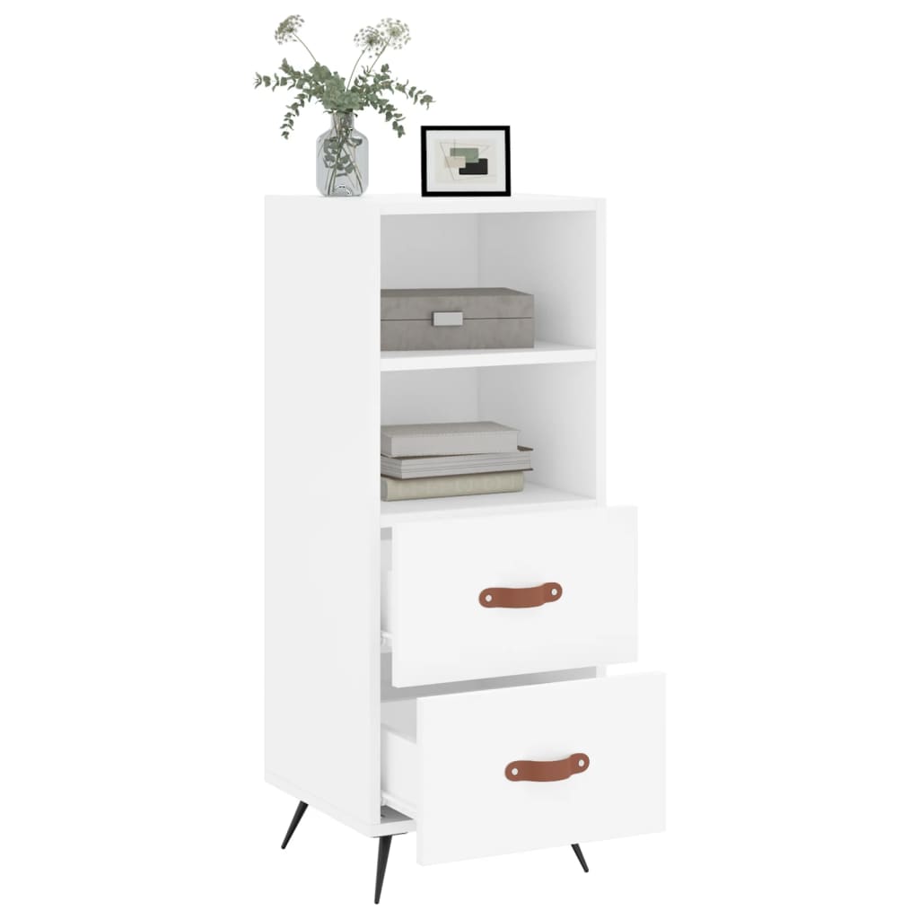 vidaXL Servantă, alb, 34,5x34x90 cm, lemn compozit vidaXL Servantă, alb, 34,5x34x90 cm, lemn compozit