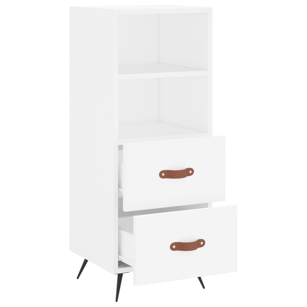 vidaXL Servantă, alb, 34,5x34x90 cm, lemn compozit vidaXL Servantă, alb, 34,5x34x90 cm, lemn compozit
