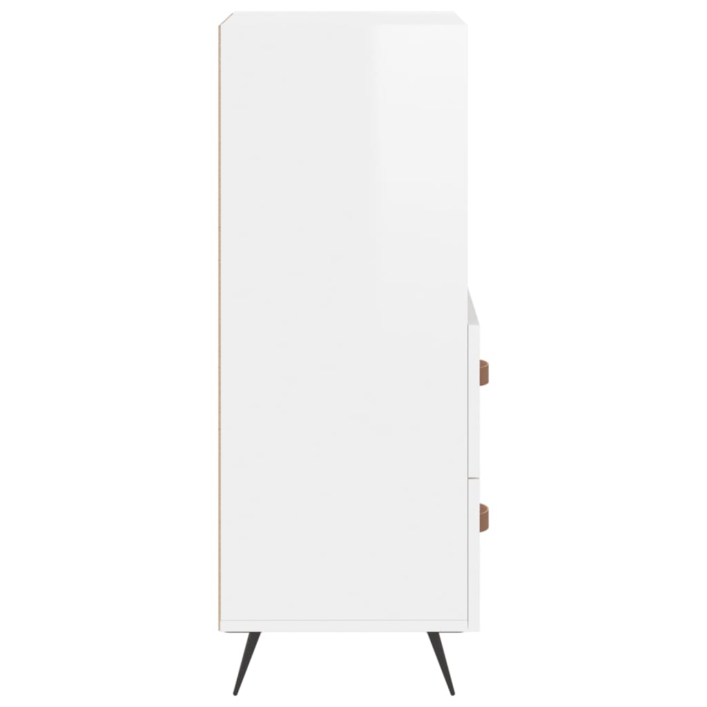 vidaXL Servantă, alb extralucios, 34,5x34x90 cm, lemn compozit vidaXL Servantă, alb extralucios, 34,5x34x90 cm, lemn compozit