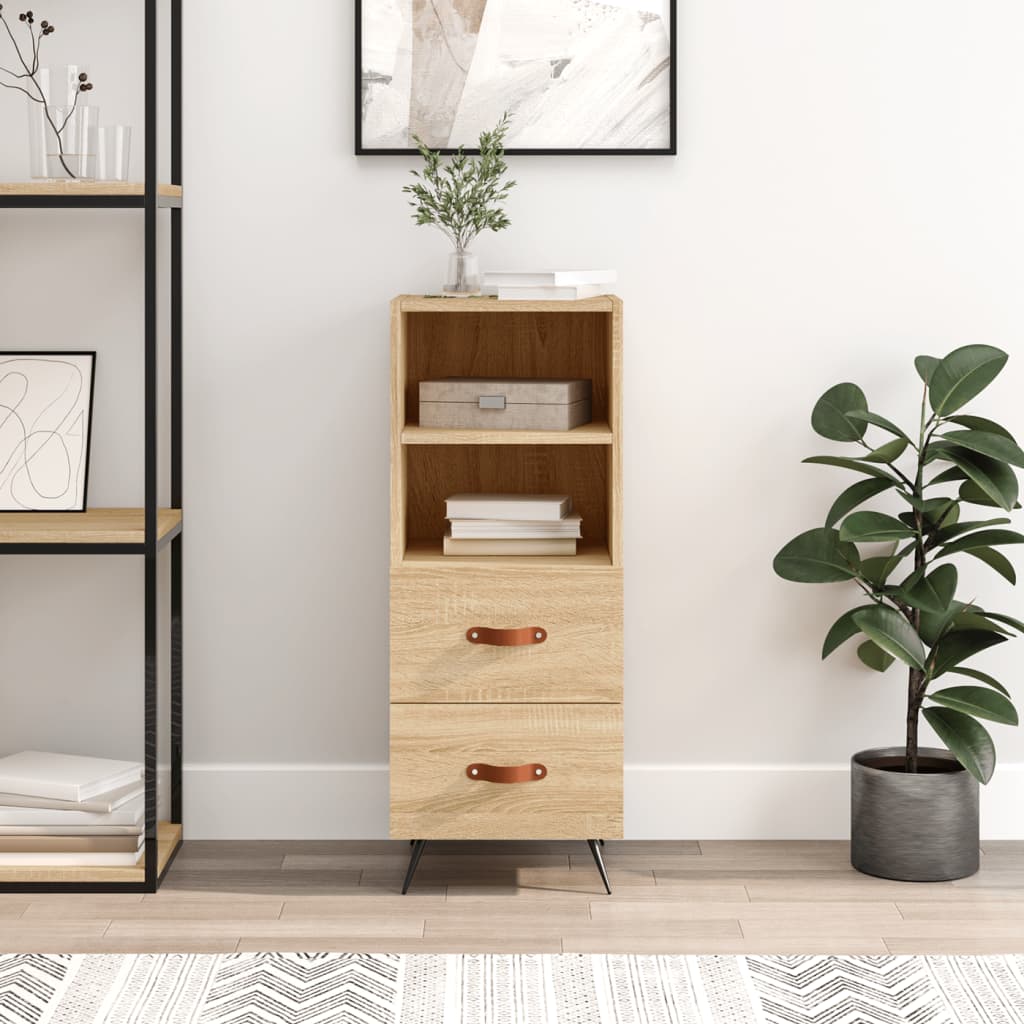 vidaXL Servantă, stejar sonoma, 34,5x34x90 cm, lemn compozit vidaXL Servantă, stejar sonoma, 34,5x34x90 cm, lemn compozit