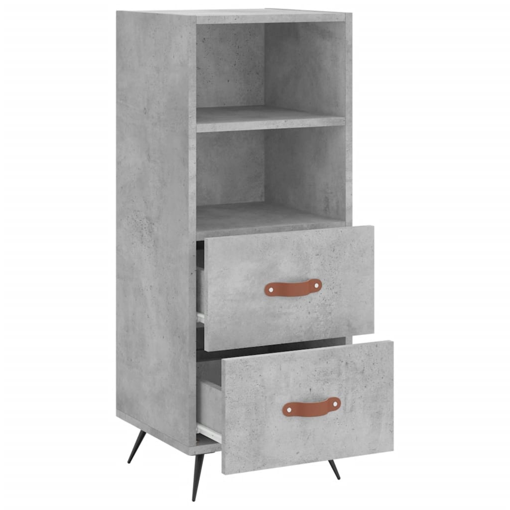 vidaXL Servantă, gri beton, 34,5x34x90 cm, lemn compozit