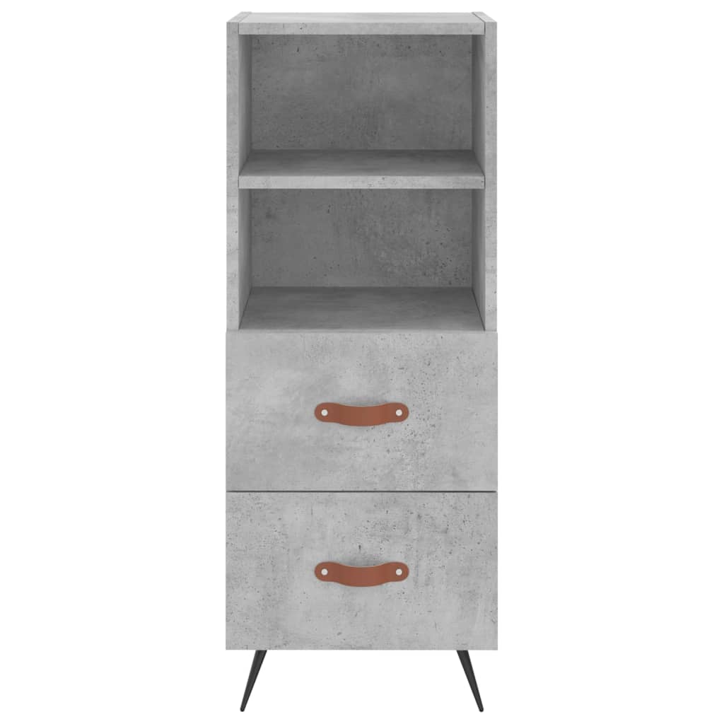 vidaXL Servantă, gri beton, 34,5x34x90 cm, lemn compozit