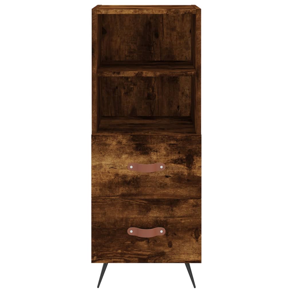 vidaXL Servantă, stejar fumuriu, 34,5x34x90 cm, lemn compozit vidaXL Servantă, stejar fumuriu, 34,5x34x90 cm, lemn compozit