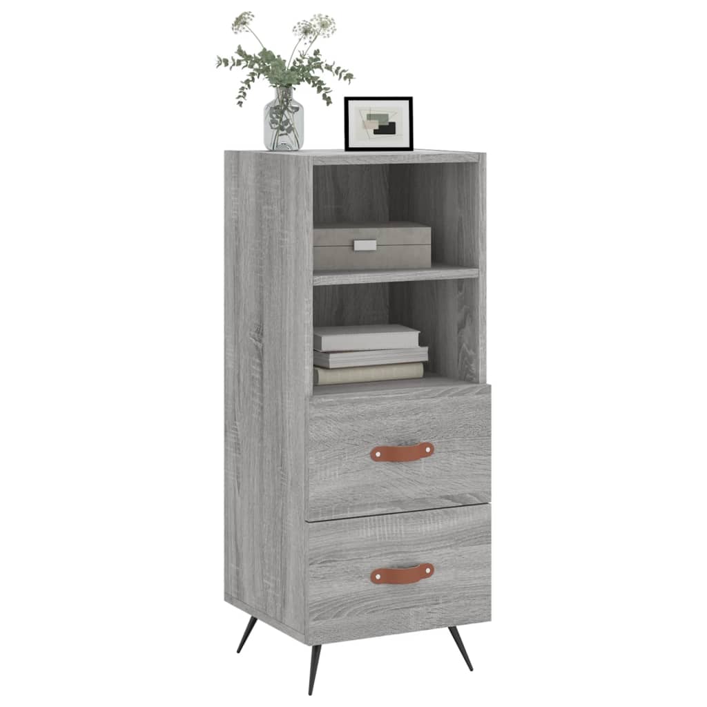 vidaXL Servantă, gri sonoma, 34,5x34x90 cm, lemn compozit vidaXL Servantă, gri sonoma, 34,5x34x90 cm, lemn compozit