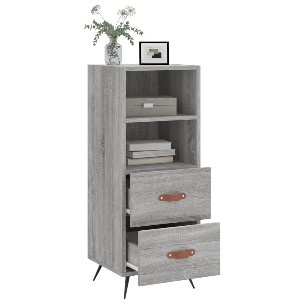 vidaXL Servantă, gri sonoma, 34,5x34x90 cm, lemn compozit vidaXL Servantă, gri sonoma, 34,5x34x90 cm, lemn compozit