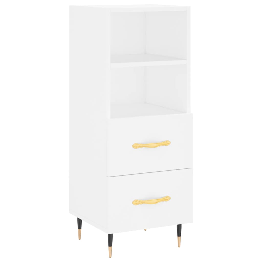 vidaXL Servantă, alb, 34,5x34x90 cm, lemn compozit vidaXL Servantă, alb, 34,5x34x90 cm, lemn compozit