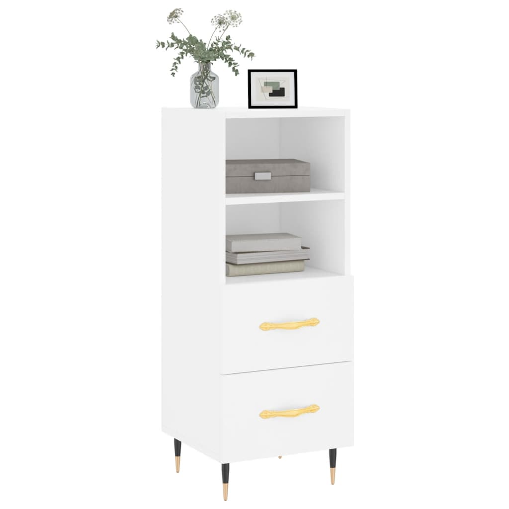 vidaXL Servantă, alb, 34,5x34x90 cm, lemn compozit vidaXL Servantă, alb, 34,5x34x90 cm, lemn compozit