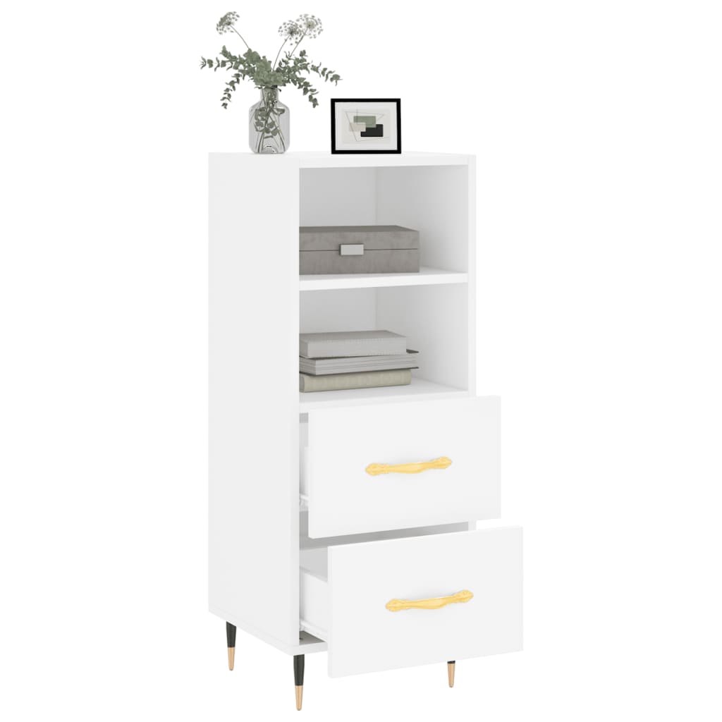 vidaXL Servantă, alb, 34,5x34x90 cm, lemn compozit vidaXL Servantă, alb, 34,5x34x90 cm, lemn compozit
