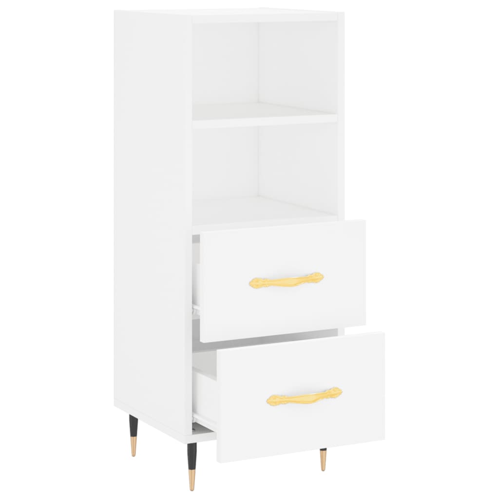 vidaXL Servantă, alb, 34,5x34x90 cm, lemn compozit vidaXL Servantă, alb, 34,5x34x90 cm, lemn compozit