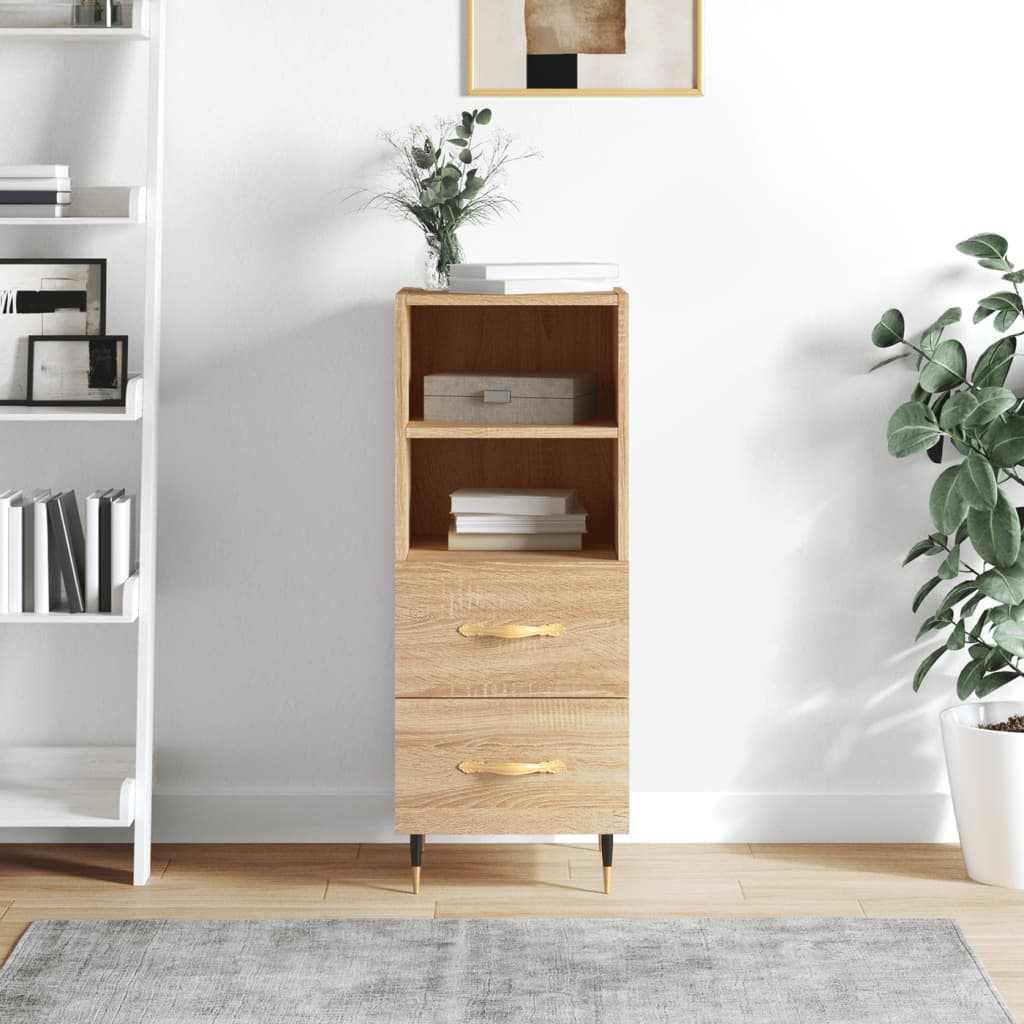 vidaXL Servantă, stejar sonoma, 34,5x34x90 cm, lemn compozit vidaXL Servantă, stejar sonoma, 34,5x34x90 cm, lemn compozit