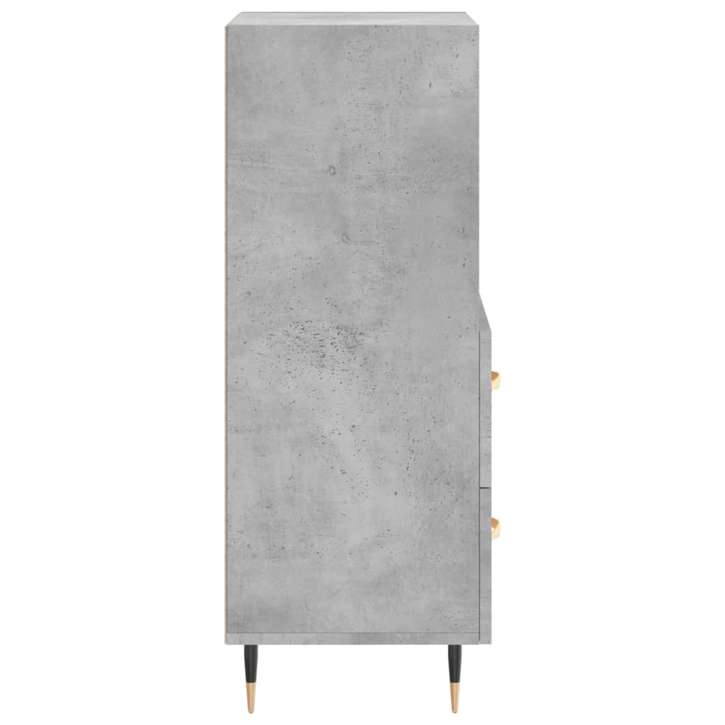 vidaXL Servantă, gri beton, 34,5x34x90 cm, lemn compozit