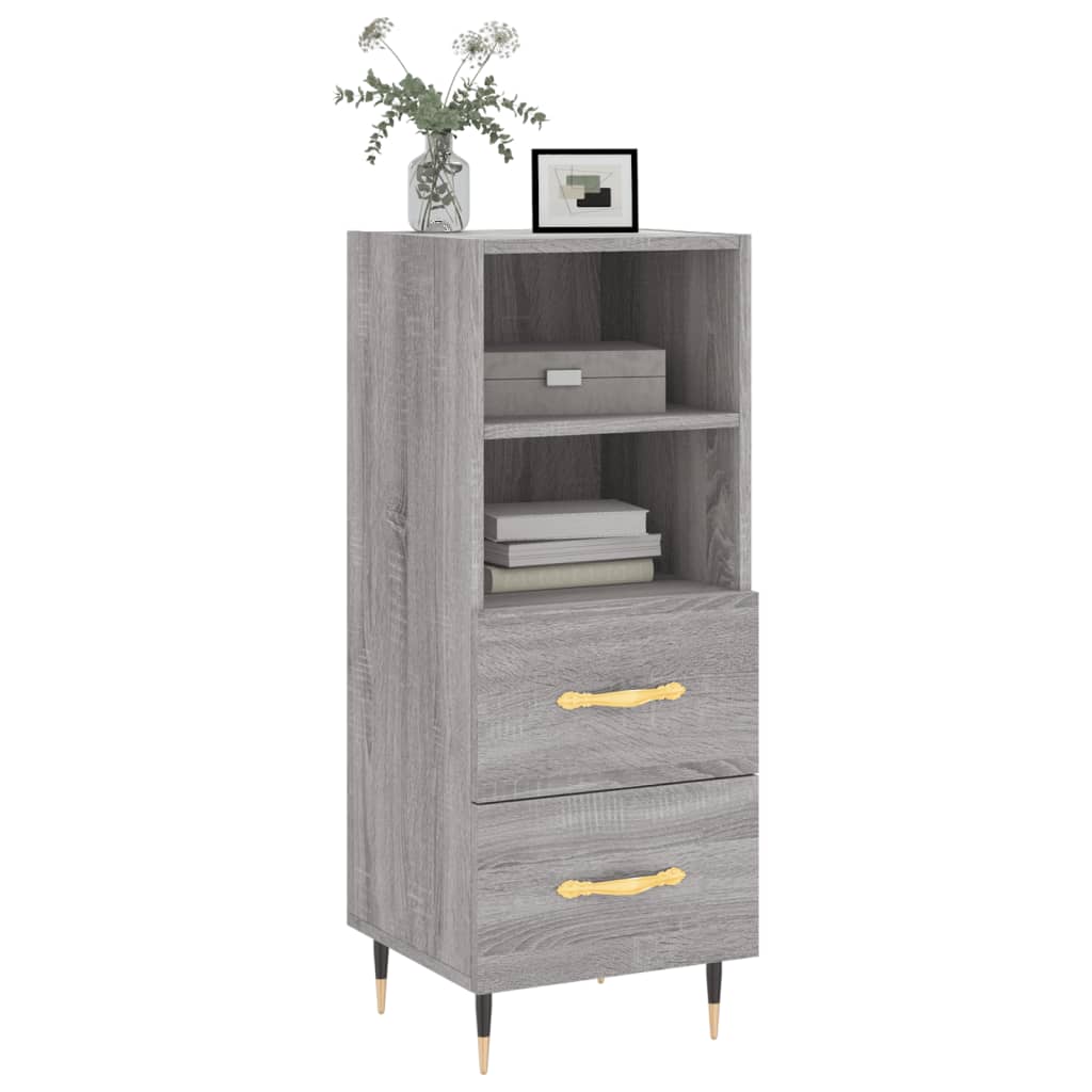 vidaXL Servantă, gri sonoma, 34,5x34x90 cm, lemn compozit vidaXL Servantă, gri sonoma, 34,5x34x90 cm, lemn compozit