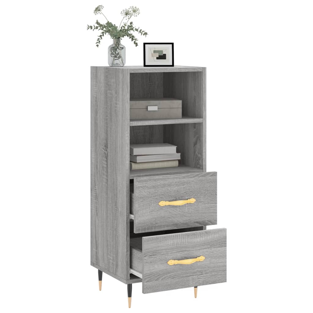 vidaXL Servantă, gri sonoma, 34,5x34x90 cm, lemn compozit vidaXL Servantă, gri sonoma, 34,5x34x90 cm, lemn compozit