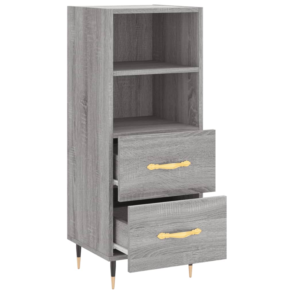 vidaXL Servantă, gri sonoma, 34,5x34x90 cm, lemn compozit vidaXL Servantă, gri sonoma, 34,5x34x90 cm, lemn compozit