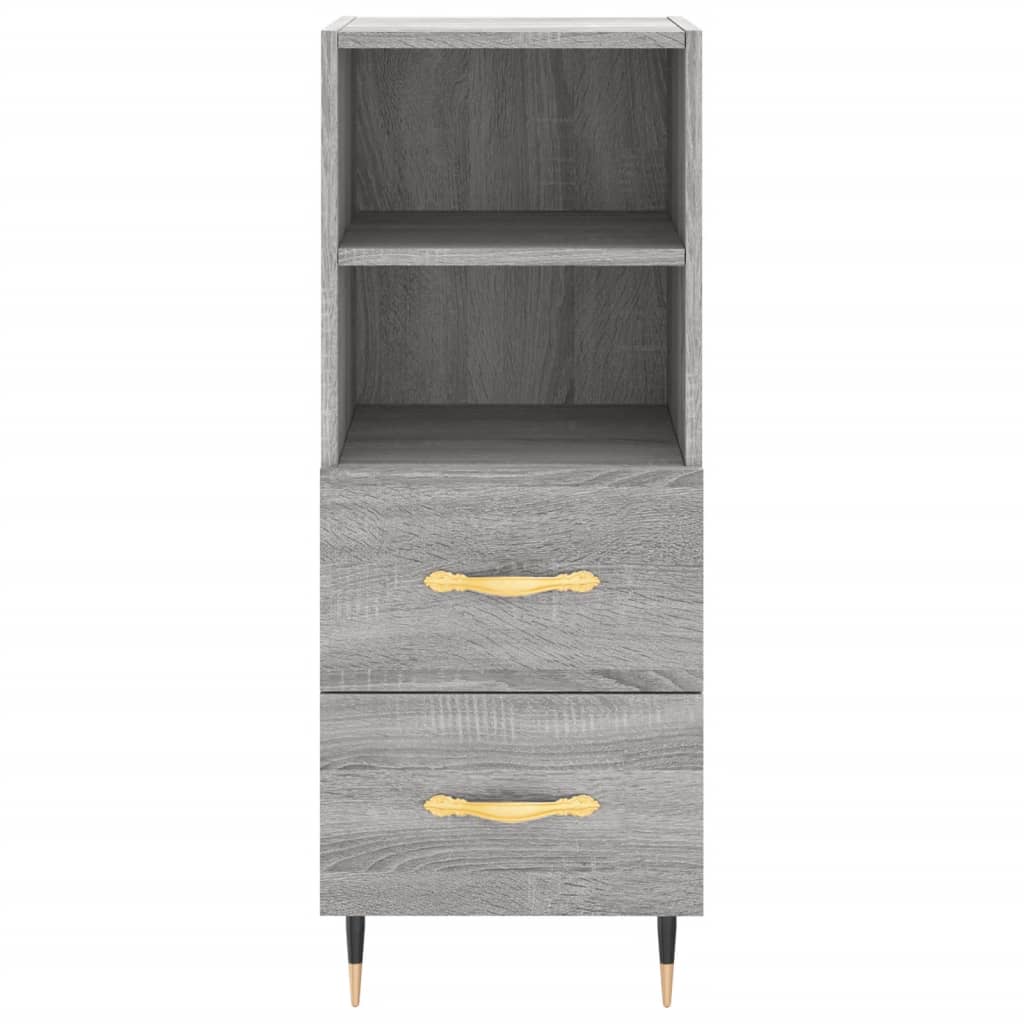 vidaXL Servantă, gri sonoma, 34,5x34x90 cm, lemn compozit vidaXL Servantă, gri sonoma, 34,5x34x90 cm, lemn compozit