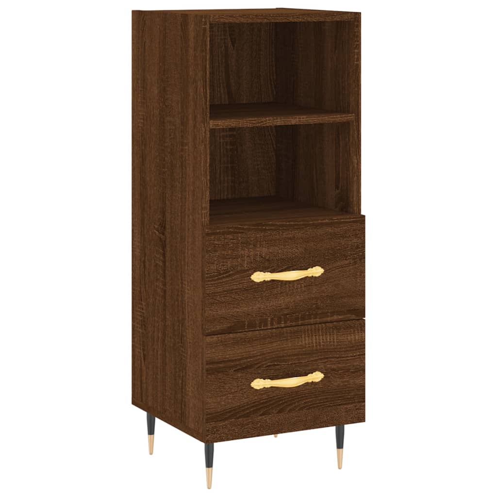 vidaXL Servantă, stejar maro, 34,5x34x90 cm, lemn compozit