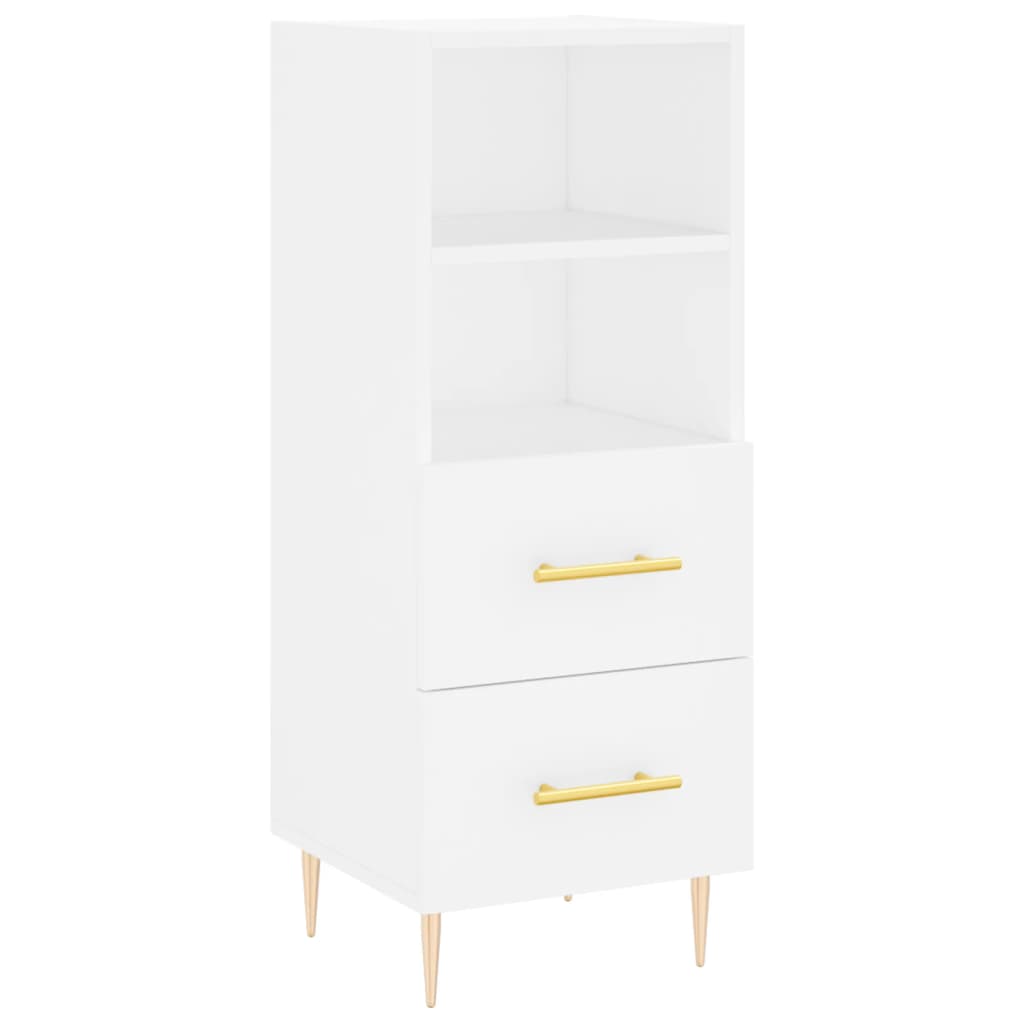 vidaXL Servantă, alb, 34,5x34x90 cm, lemn compozit vidaXL Servantă, alb, 34,5x34x90 cm, lemn compozit