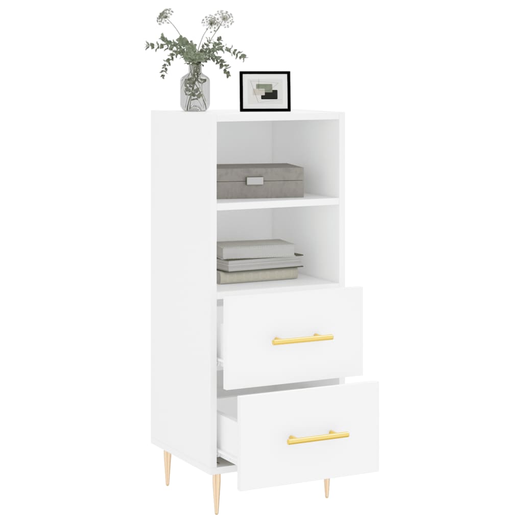 vidaXL Servantă, alb, 34,5x34x90 cm, lemn compozit vidaXL Servantă, alb, 34,5x34x90 cm, lemn compozit