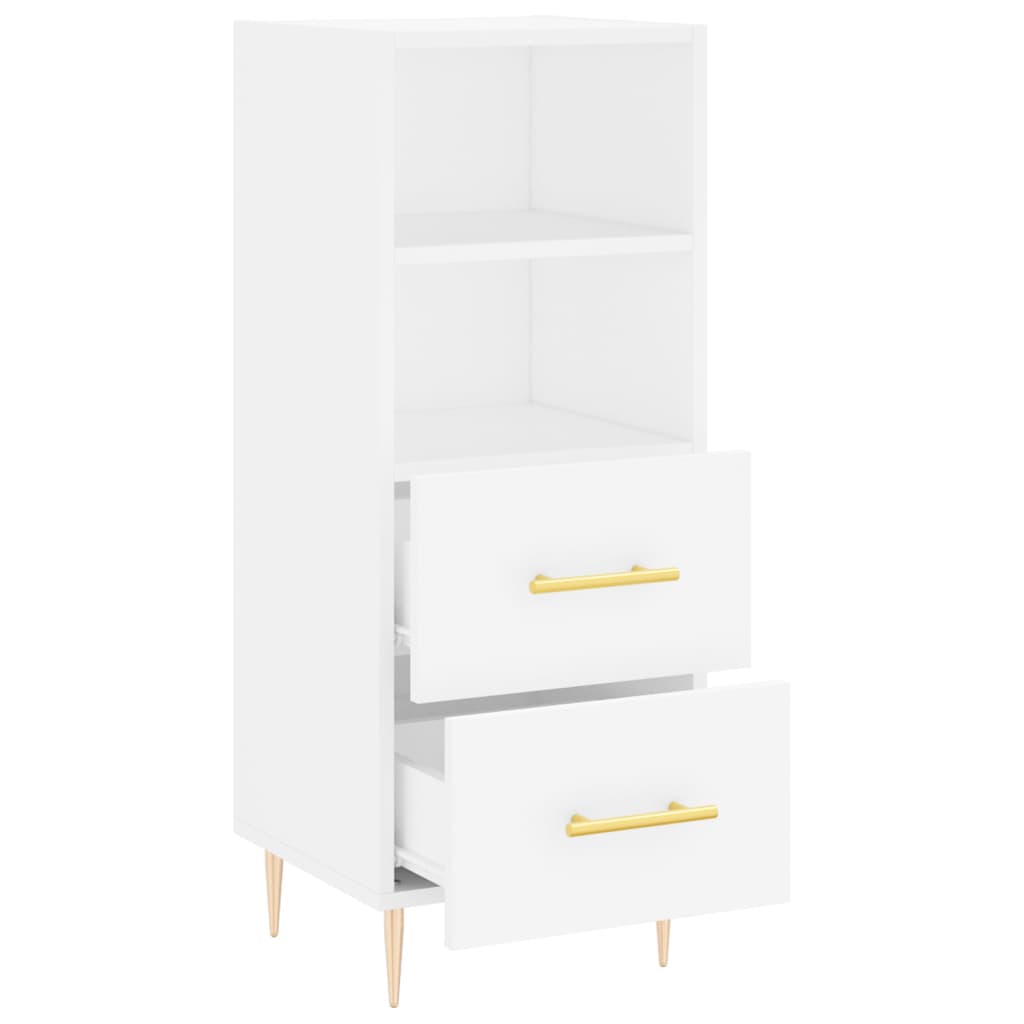 vidaXL Servantă, alb, 34,5x34x90 cm, lemn compozit vidaXL Servantă, alb, 34,5x34x90 cm, lemn compozit