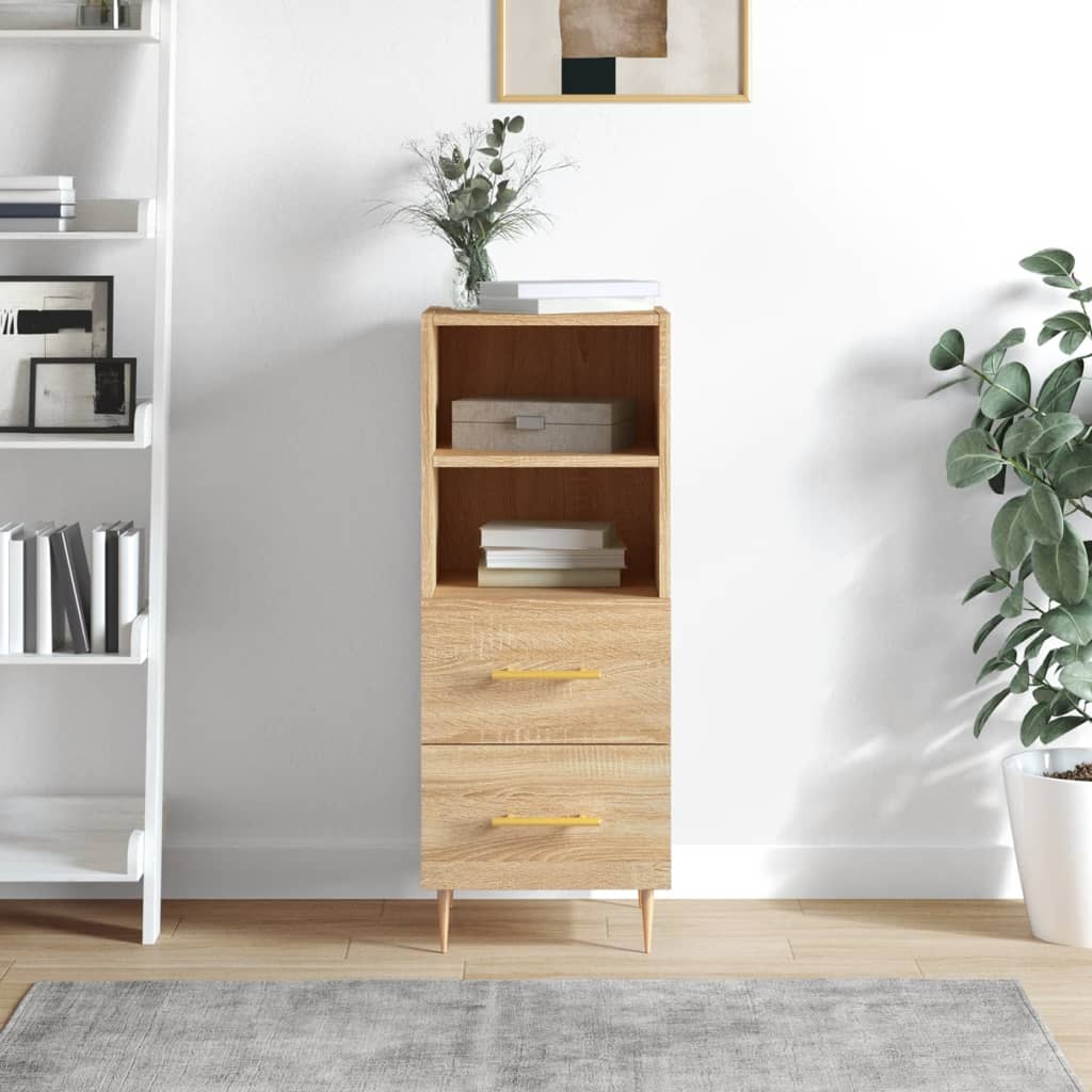 vidaXL Servantă, stejar sonoma, 34,5x34x90 cm, lemn compozit vidaXL Servantă, stejar sonoma, 34,5x34x90 cm, lemn compozit