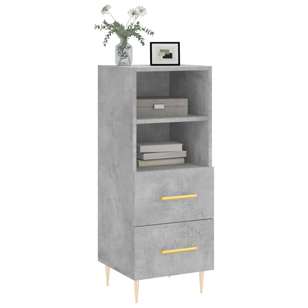 vidaXL Servantă, gri beton, 34,5x34x90 cm, lemn compozit vidaXL Servantă, gri beton, 34,5x34x90 cm, lemn compozit