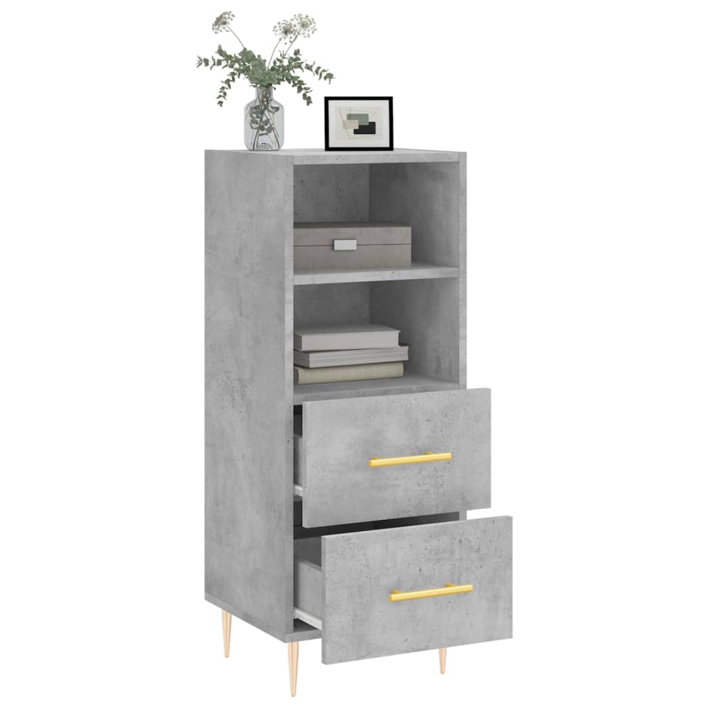 vidaXL Servantă, gri beton, 34,5x34x90 cm, lemn compozit vidaXL Servantă, gri beton, 34,5x34x90 cm, lemn compozit