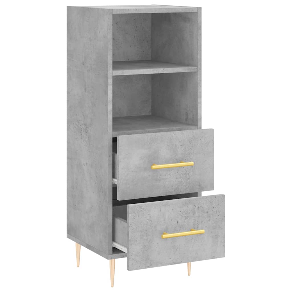 vidaXL Servantă, gri beton, 34,5x34x90 cm, lemn compozit vidaXL Servantă, gri beton, 34,5x34x90 cm, lemn compozit