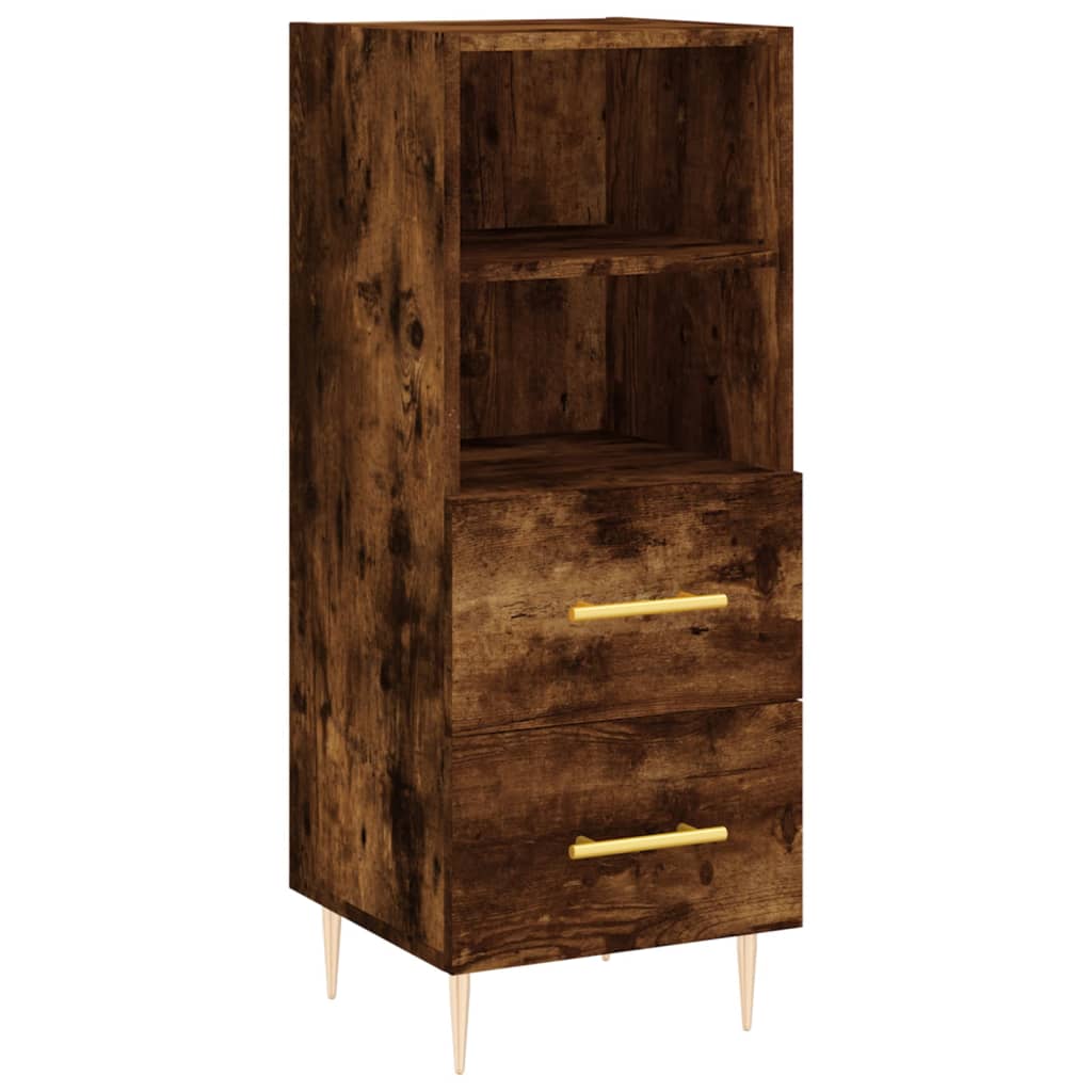 vidaXL Servantă, stejar fumuriu, 34,5x34x90 cm, lemn compozit vidaXL Servantă, stejar fumuriu, 34,5x34x90 cm, lemn compozit
